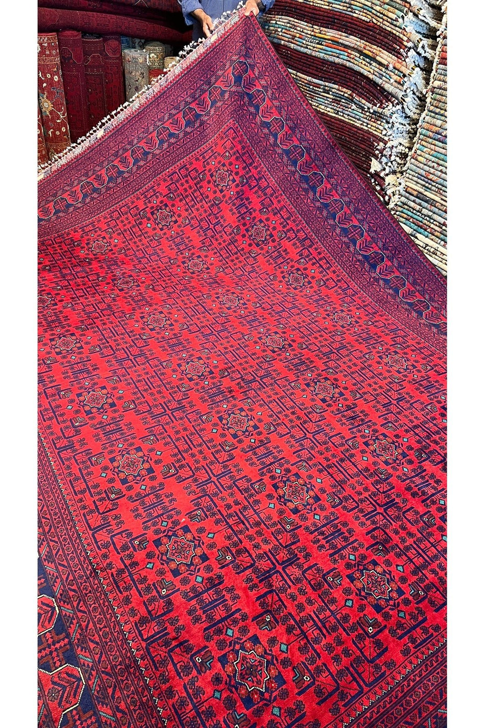 Turkmen Rug Handwoven Afghan Carpet Modern Wool Rug - MALLTURK