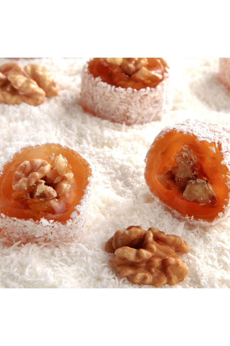 Lokum Atolyesi klasik Walnut Rolled Turkish Delight 500g - MALLTURK