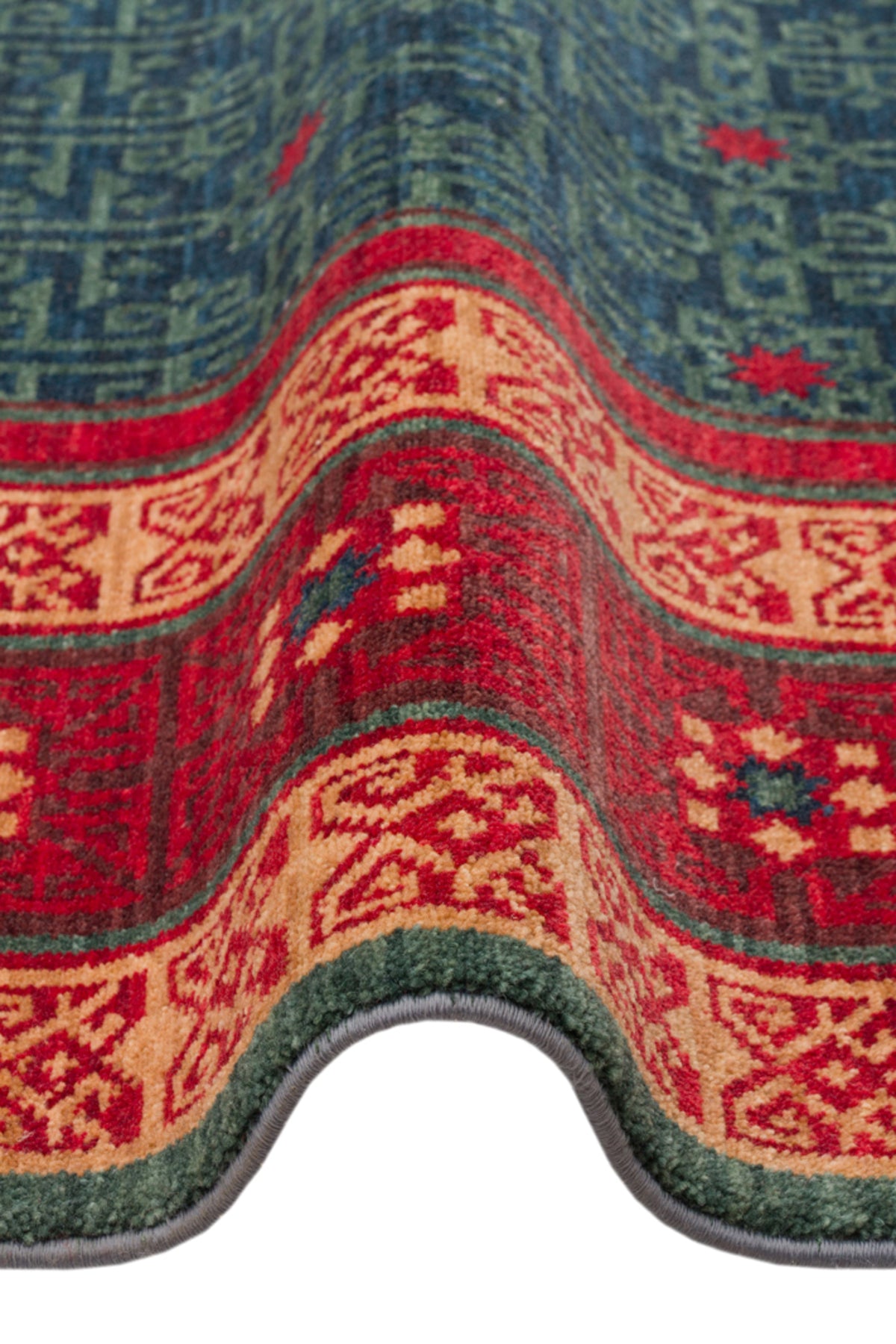 Kalesta Rug Rustik 13 Navy Red Natural Wool ile Ozel Tezgahlarda Hand-Woven Teknikleri ile Uretilen Living Room Rug