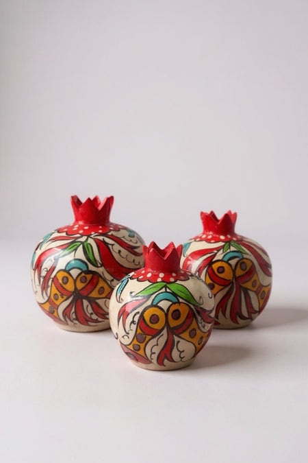 STORESZA New Year Special Collection Handmade Decorative Pomegranate Set - 3-Piece New Year Decor - MALLTURK