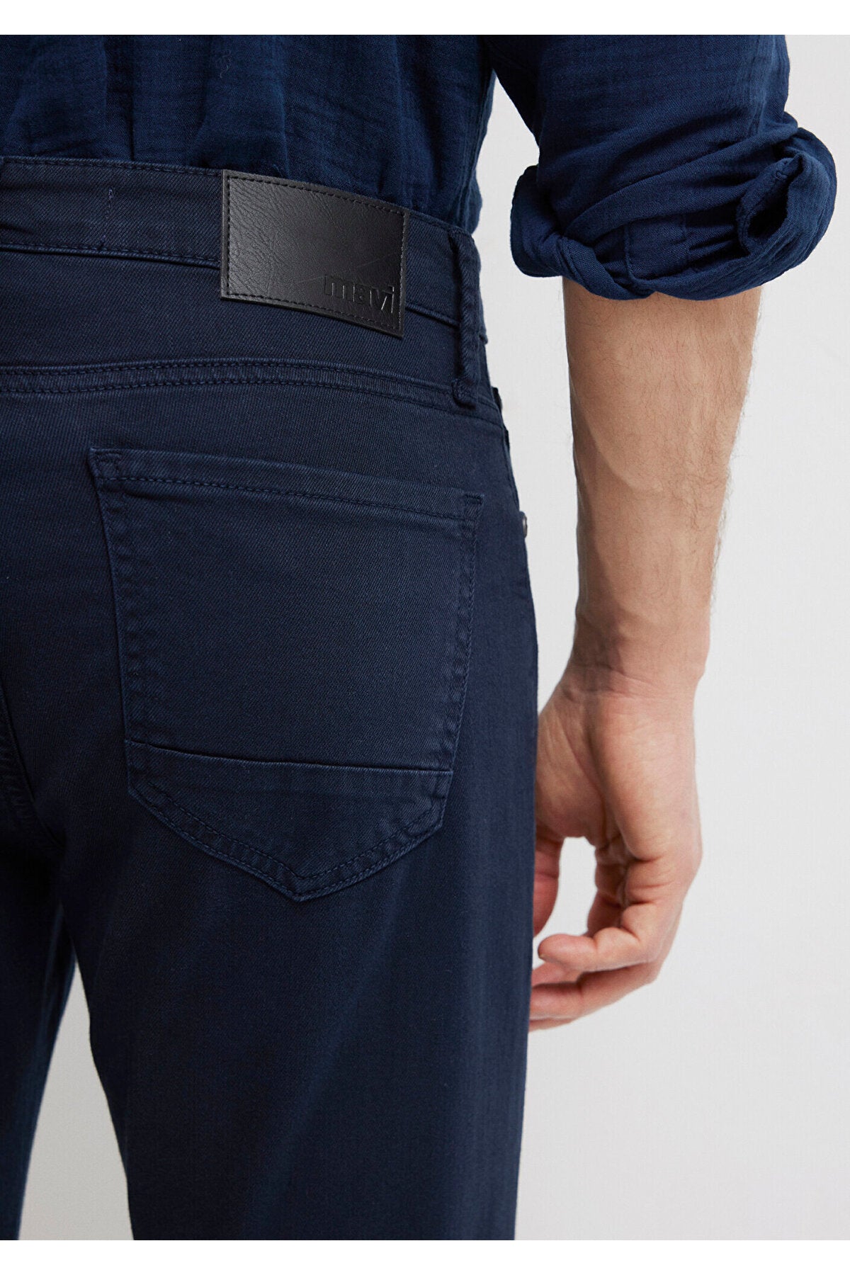 Marcus Dark Navy Comfort Gabardine Trousers 0035190674 - MALLTURK