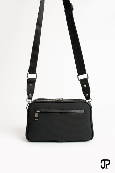 Just Polo Original Women's New Season 5-Compartment Luxury Soft Leather Adjustable Crossbody Shoulder Bag Black - MALLTURK