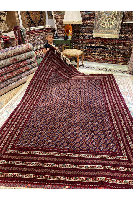 RD RAMAZAN DAG Hand Rug Art Hand-Woven Afgan Hoca Roshnai Rug Premium Quality Cotton Base Wool Weave Olup Natural Dye 3x2 - MALLTURK