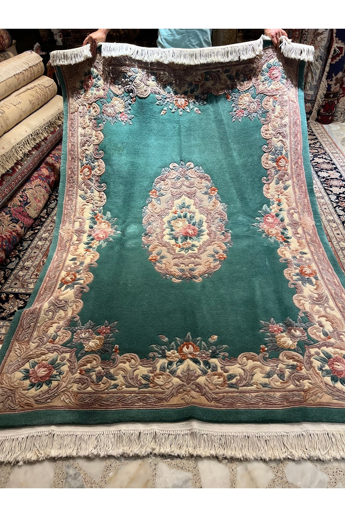 RD RAMAZAN DAG Hand Rug Art Hand-Woven Embossed Chinese Rug Cotton Base Wool Weave Size 250x150
