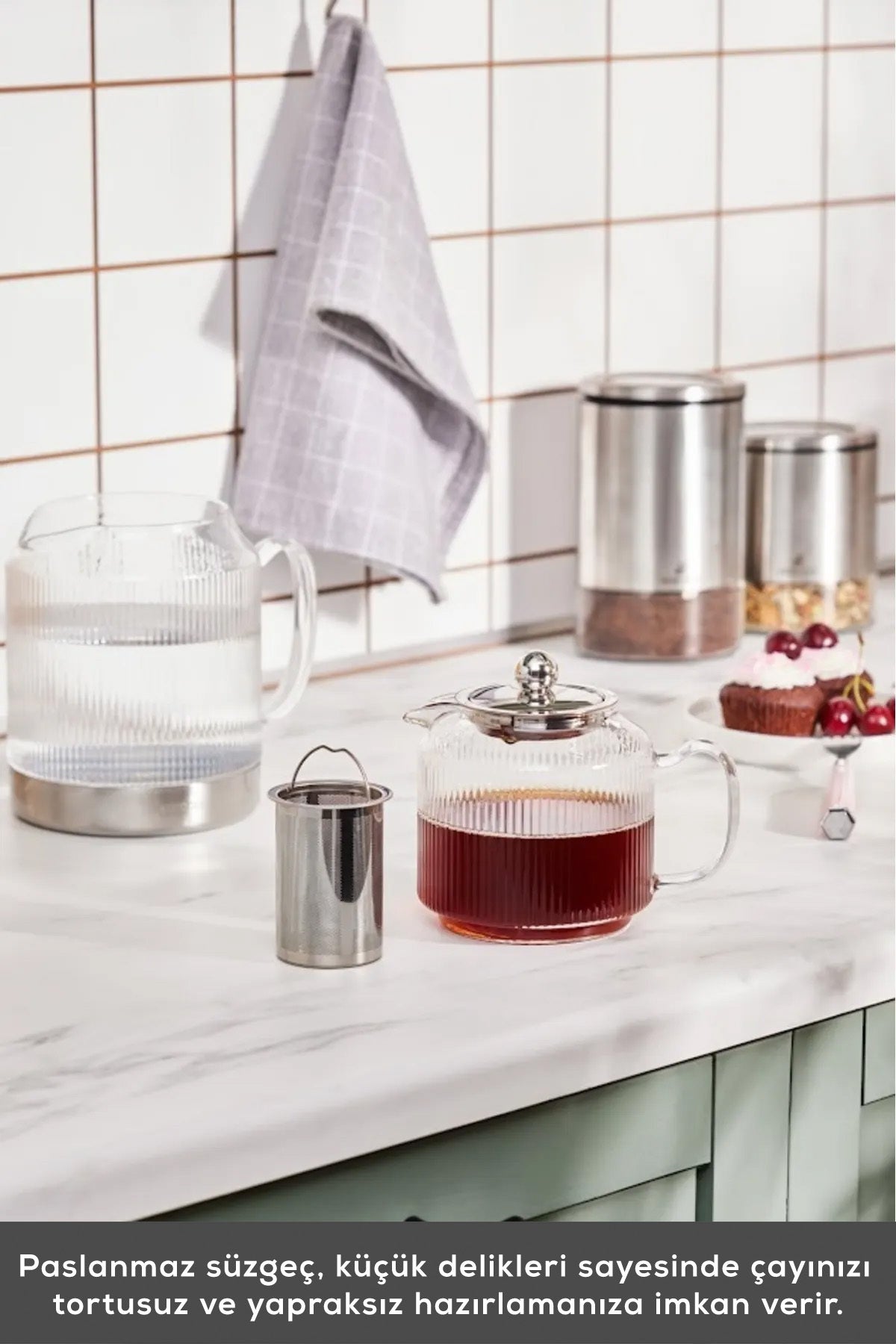Karaca Kelly induction Base Midi Glass Teapot Set - MALLTURK