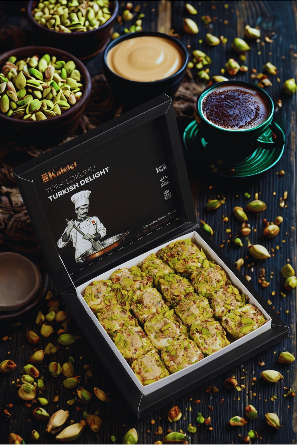 Kaleici premium delight Turkish Delight file Pistachio 590 g - MALLTURK