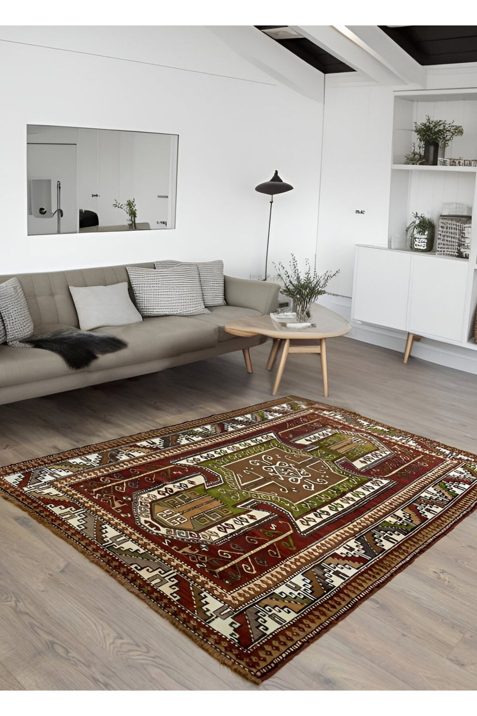 Soho Antiq Dante Kazakh Pattern Handwoven Kars Rug 153x235 cm - MALLTURK