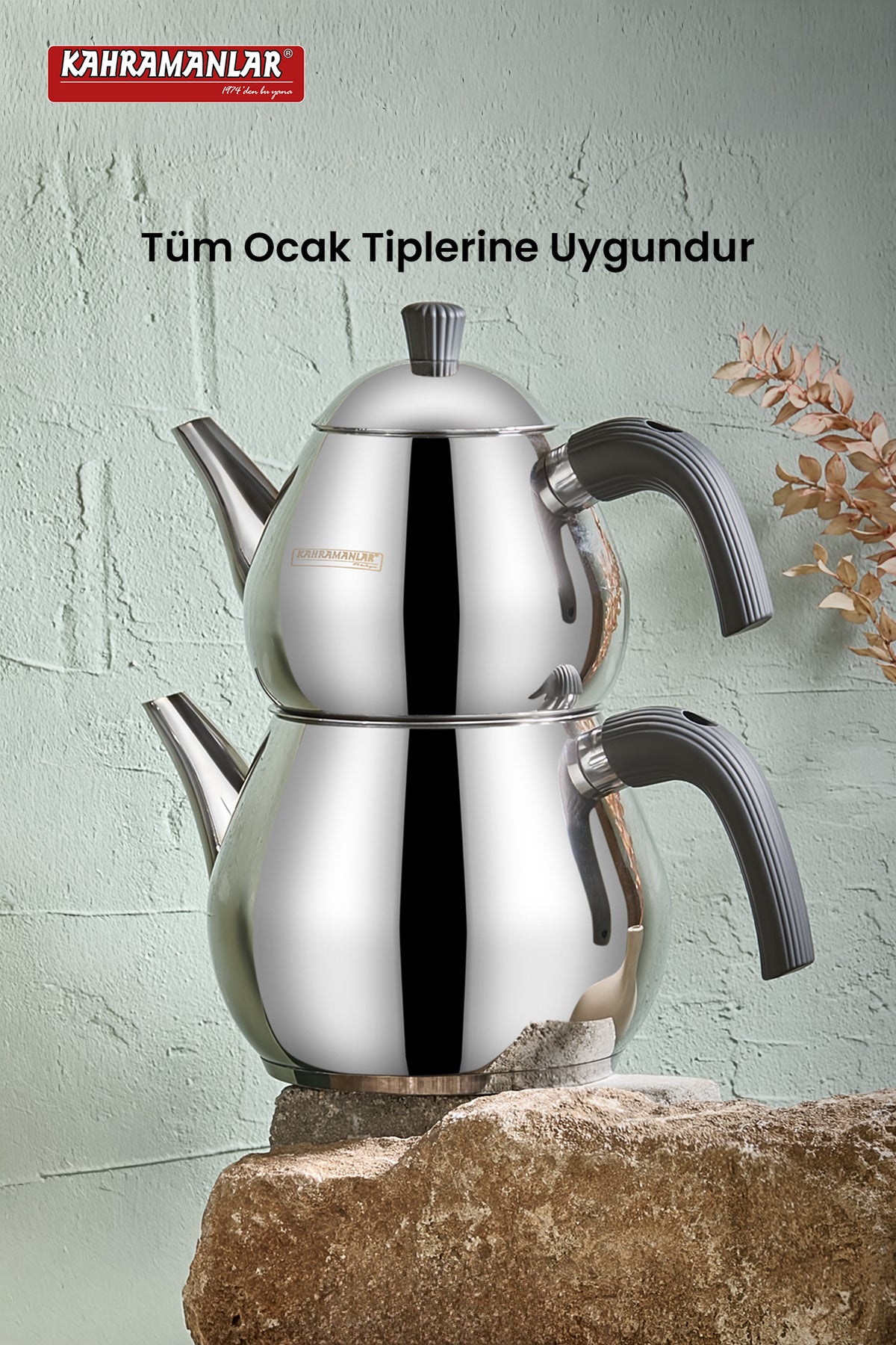 Kahramanlar Damla Mini Teapot Set 1.85 LT - MALLTURK