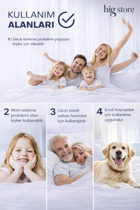 Hig Store Waterproof Cotton Fitted Mattress Protector - MALLTURK