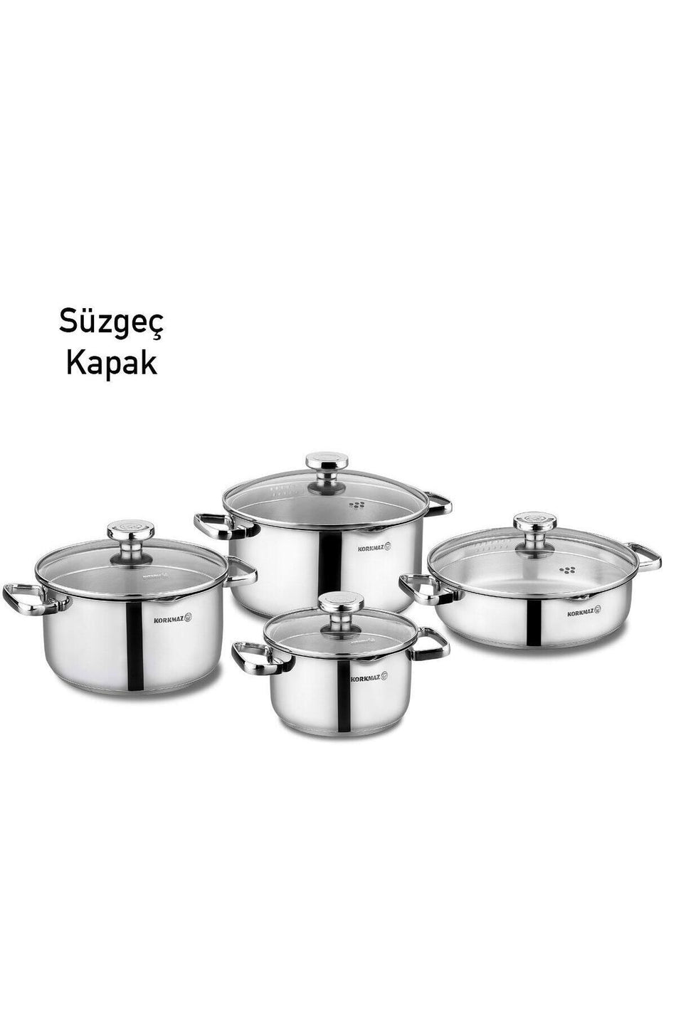 KORKMAZ Aqua 8 Piece Cookware Set