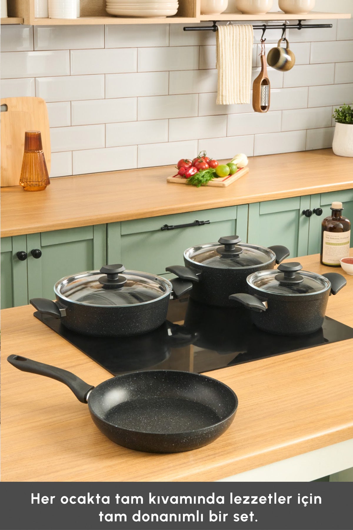 Karaca Defne Biogranit V2 7 Piece Cookware Set - MALLTURK