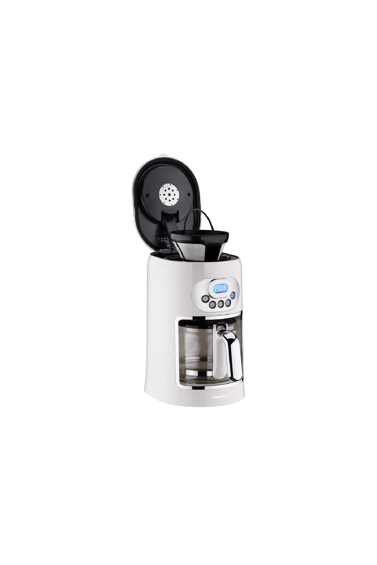 KORKMAZ A866-01 Drippa LCD Filter Coffee Maker Vanilla - MALLTURK