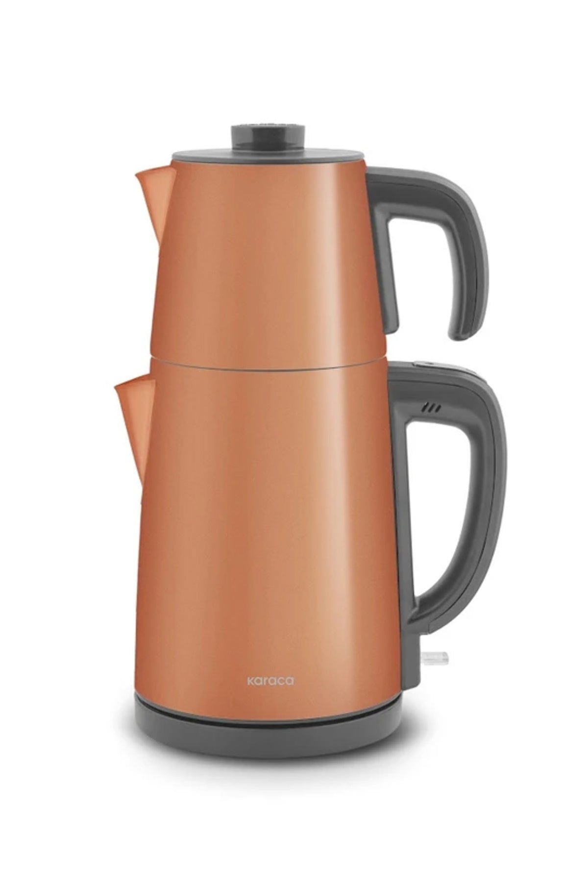 Karaca Gastro Dem 2 in 1 Stainless Steel Tea Maker Galactic Bronze - MALLTURK