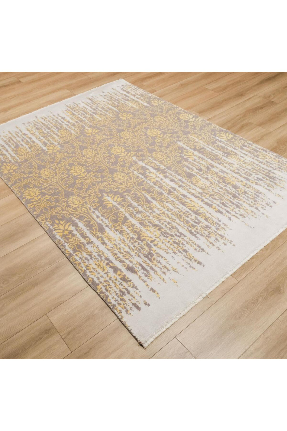 Halicizade Heritage Series Vintage Pattern Machine Woven Rug - Heritage 455 Yellow - MALLTURK