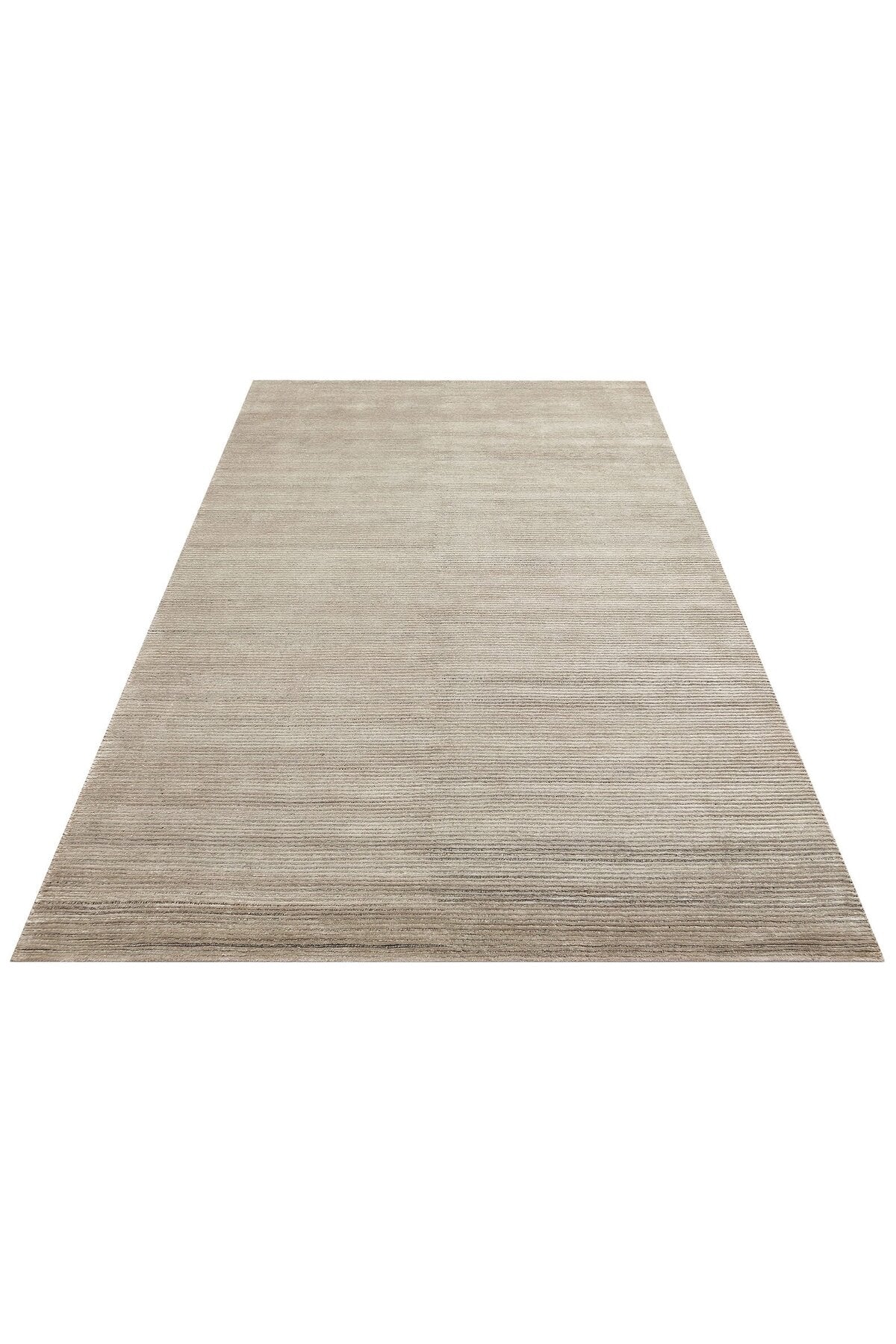 Vog Hali Siena Silver is a living room rug meticulously crafted using hand-weaving techniques, made from a natural bamboo and wool blend. - MALLTURK