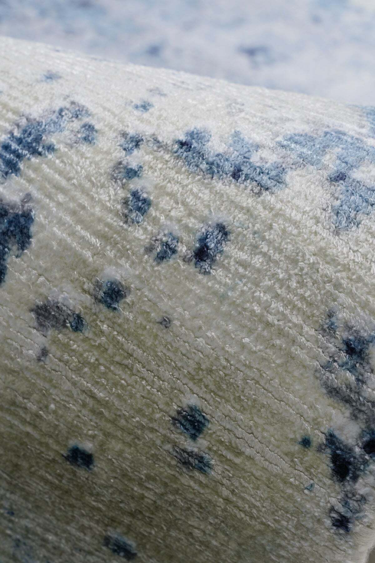 Naar Hali Erase KC 303 Blue Modern Handwoven Bamboo Living Room Rug - MALLTURK