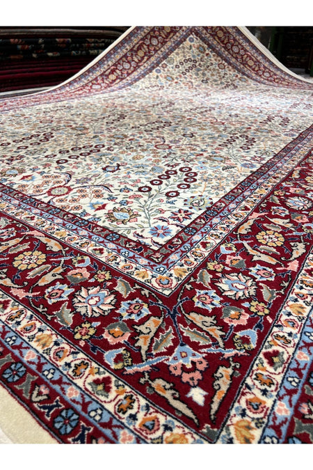 RD RAMAZAN DAG Hand Rug Art Hand-Woven Hereke Rug Signed Seven Mountains Flower 300x200 - MALLTURK
