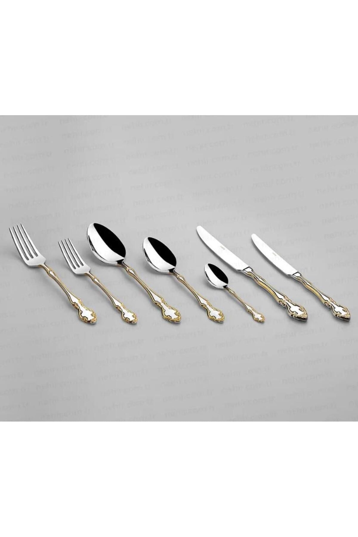 Nehir adriana altin Fork 84 Piece Spoon Knife Set - MALLTURK