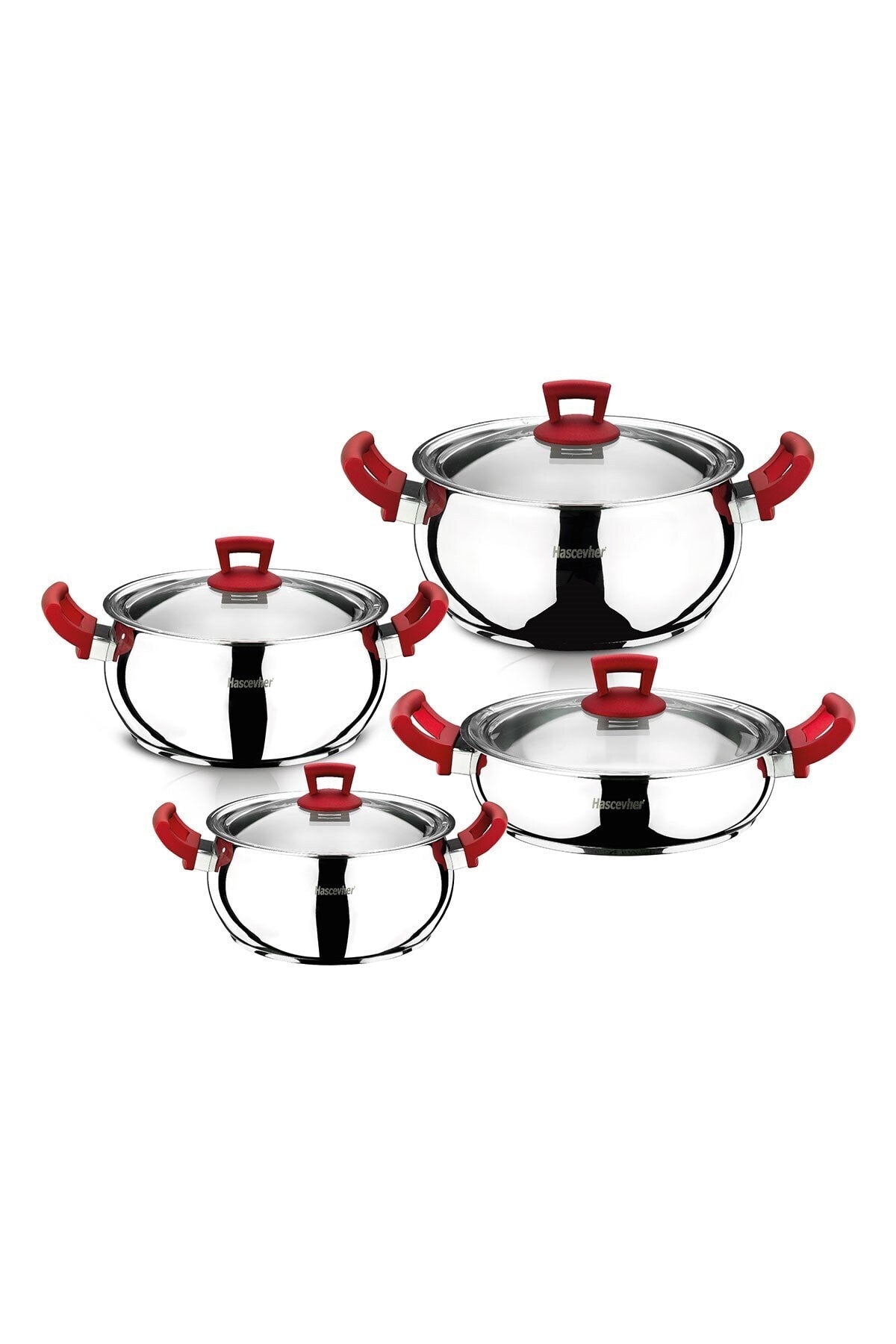 Hascevher Alya 8 Pcs Guvec Cookware Set
