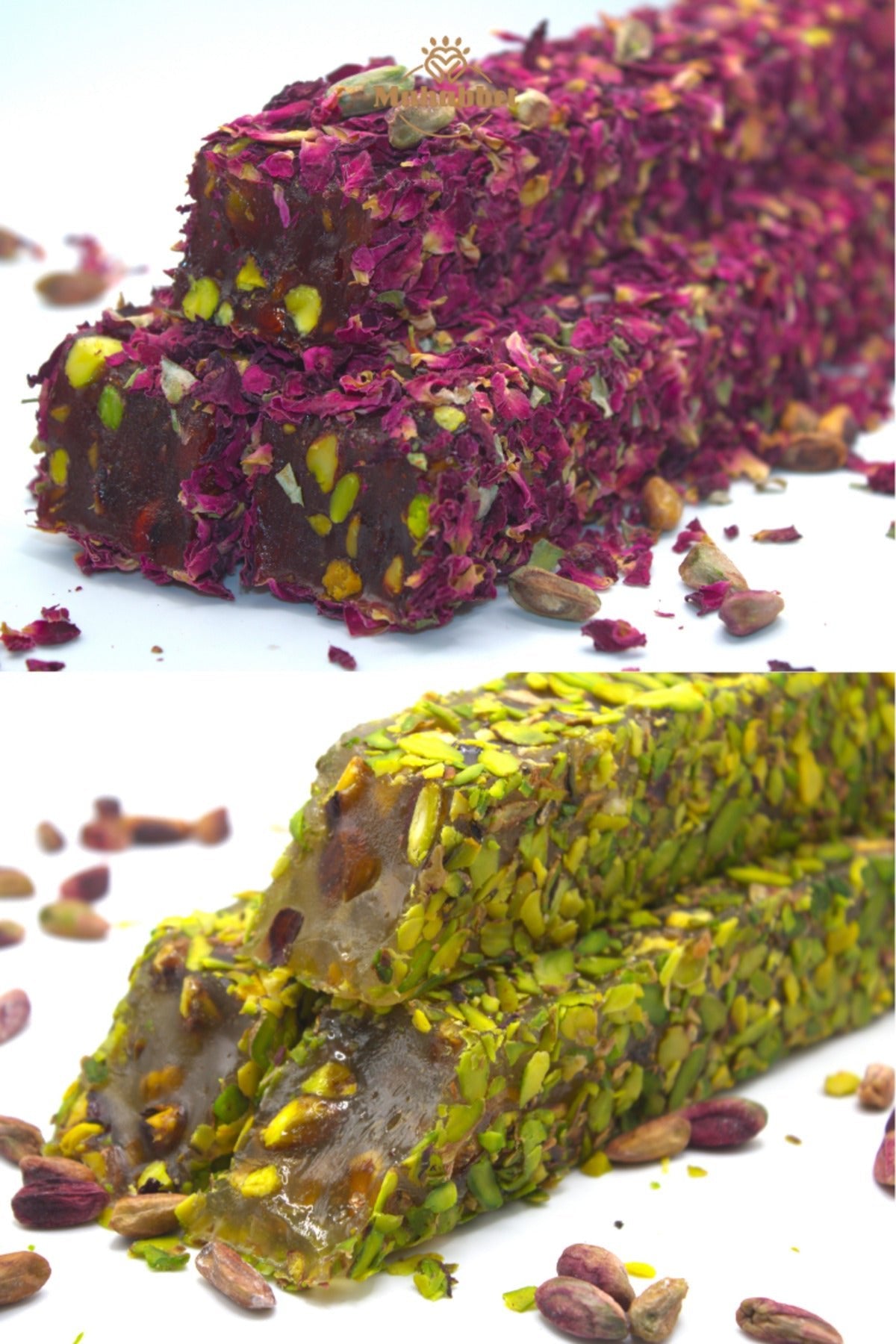 Muhabbet gida Pistachio Assorted Cut Turkish Delight 226 g muhabbet Turkish Delight - MALLTURK