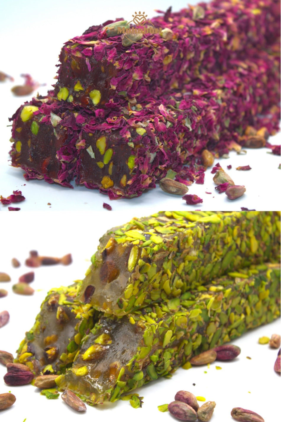 Muhabbet gida Pistachio Assorted Cut Turkish Delight 226 g muhabbet Turkish Delight - MALLTURK