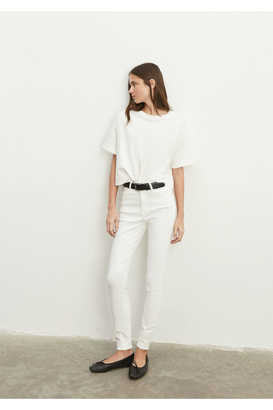 Mavi Serenay Gold Shape White Jeans 100980-83673 - MALLTURK