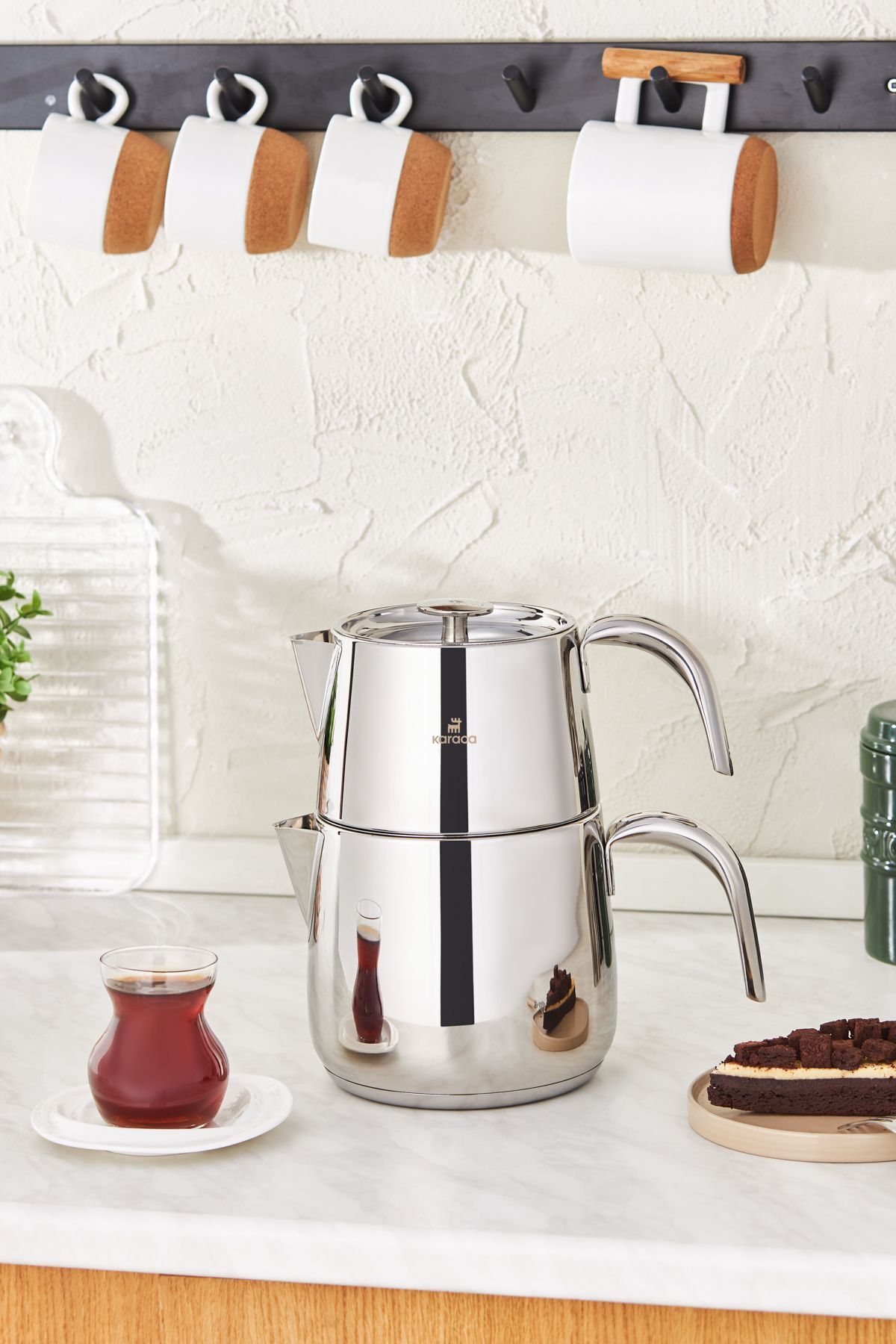 Karaca Curve induction Base Midi Teapot Set - MALLTURK