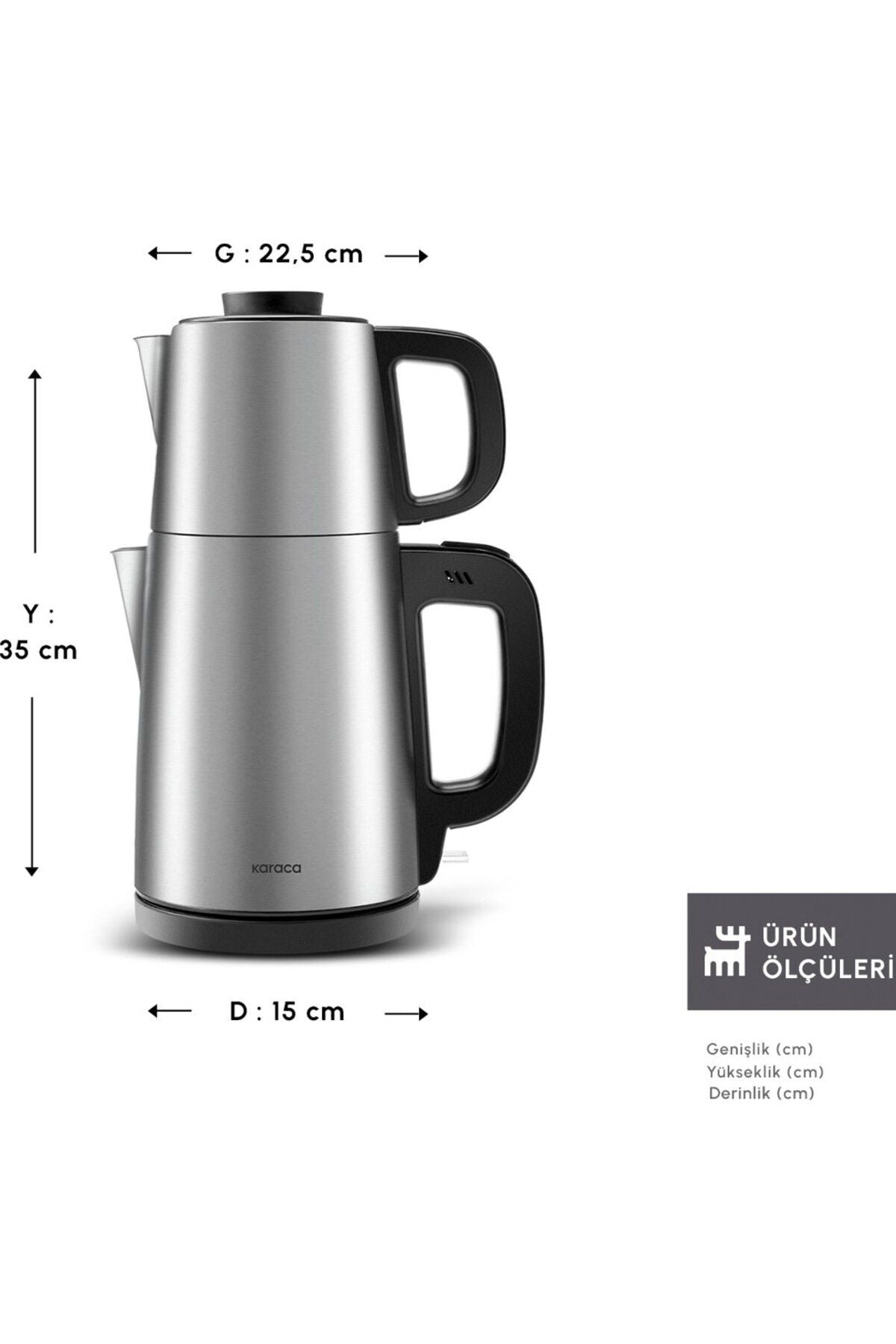 Karaca Gastro Tea Maker Cool Gray - MALLTURK
