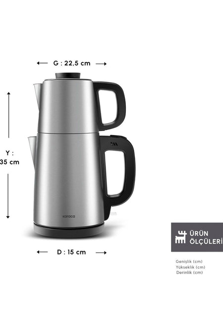 Karaca Gastro Tea Maker Cool Gray - MALLTURK