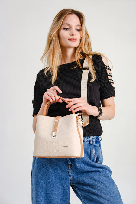 Just Polo Brown Women's Hand and Shoulder Bag 2055 - MALLTURK