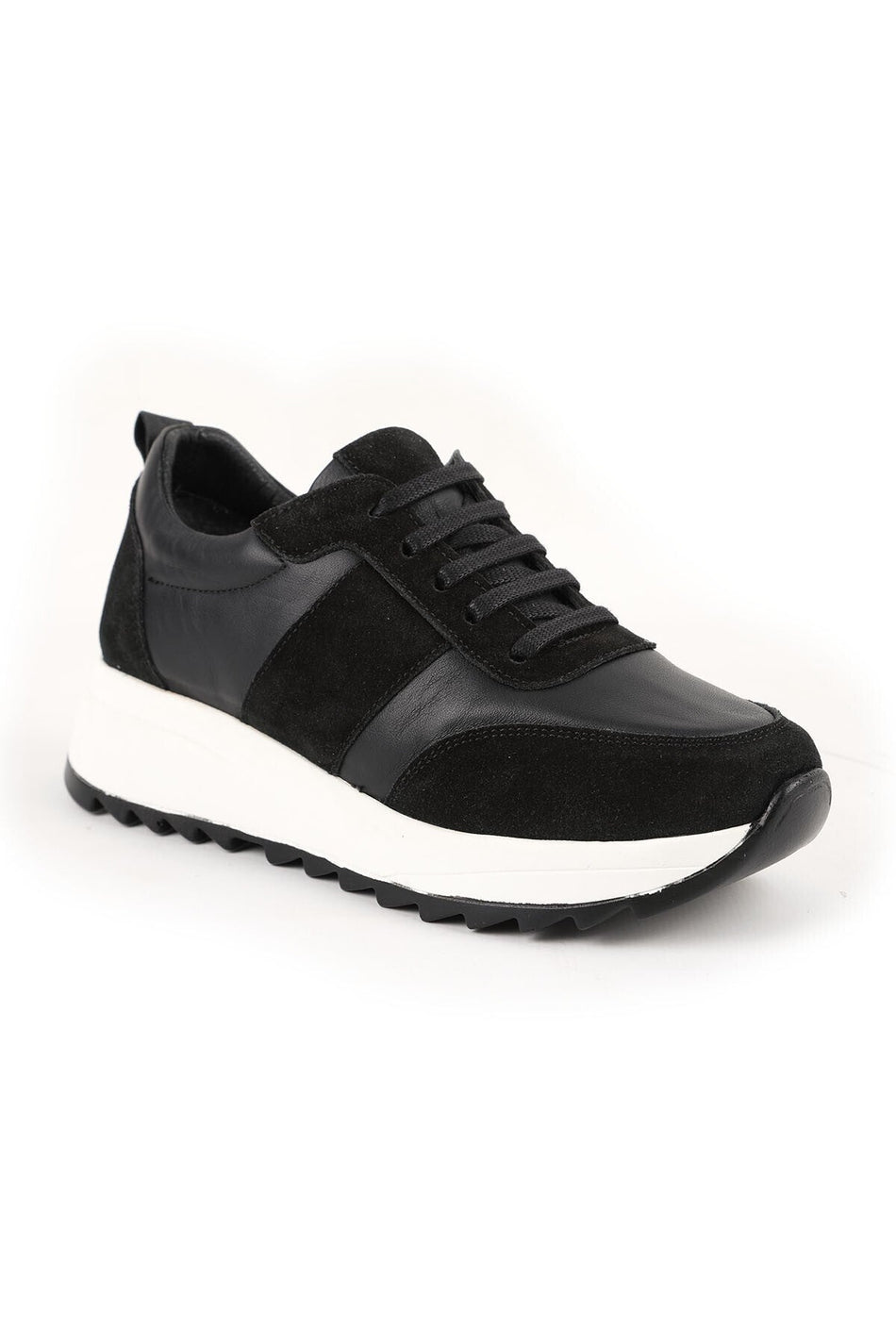 L086.925 Bequeme Damen-Sneaker aus echtem Wildleder mit dicker EVA-Sohle
