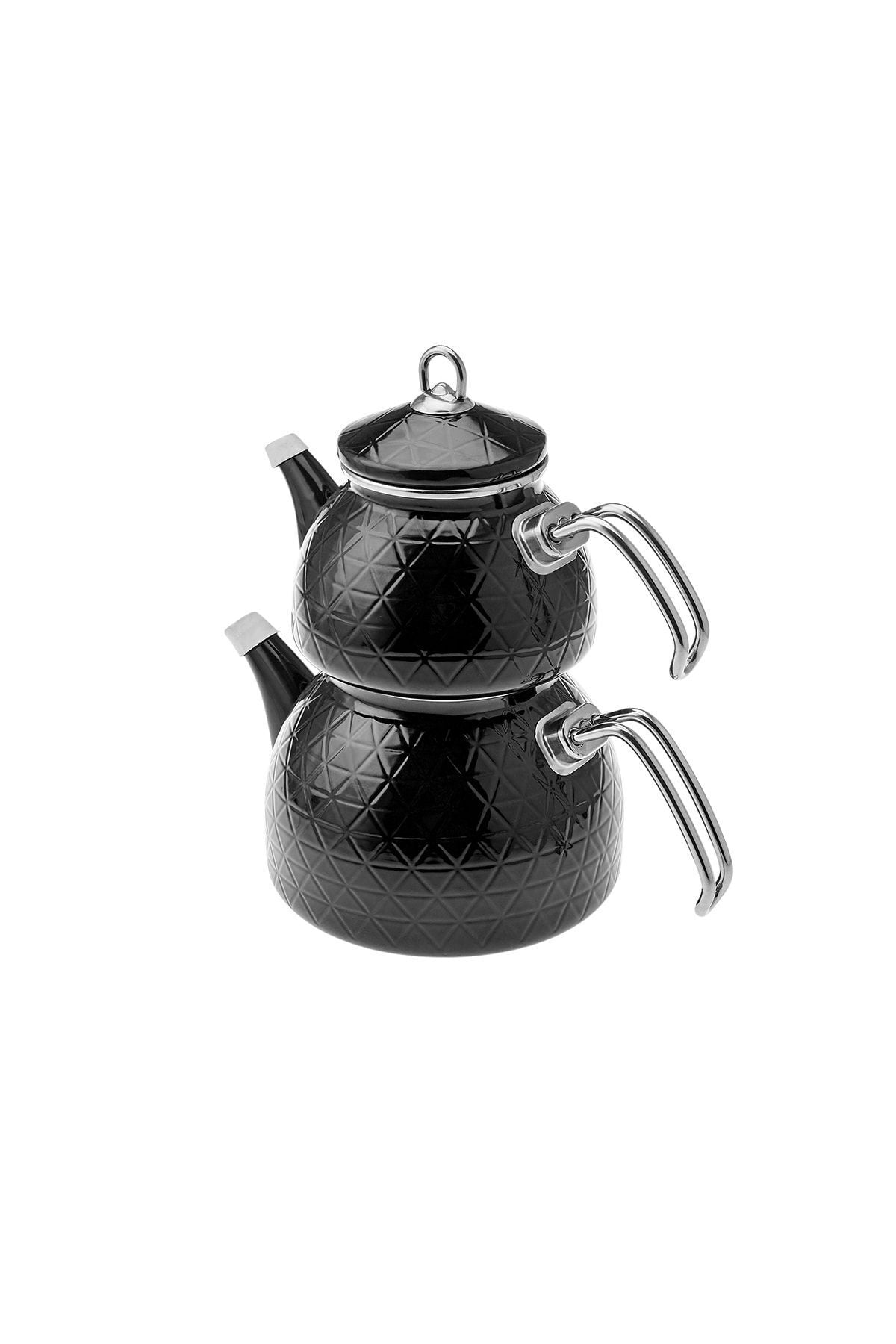 Karaca Crystal Black Enamel Midi Teapot Set - MALLTURK