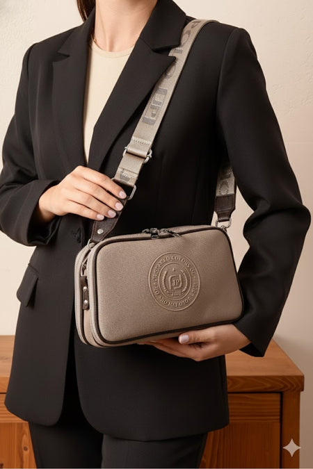Just Polo Cream Tan Women's Shoulder & Messenger Bag 6000 - MALLTURK