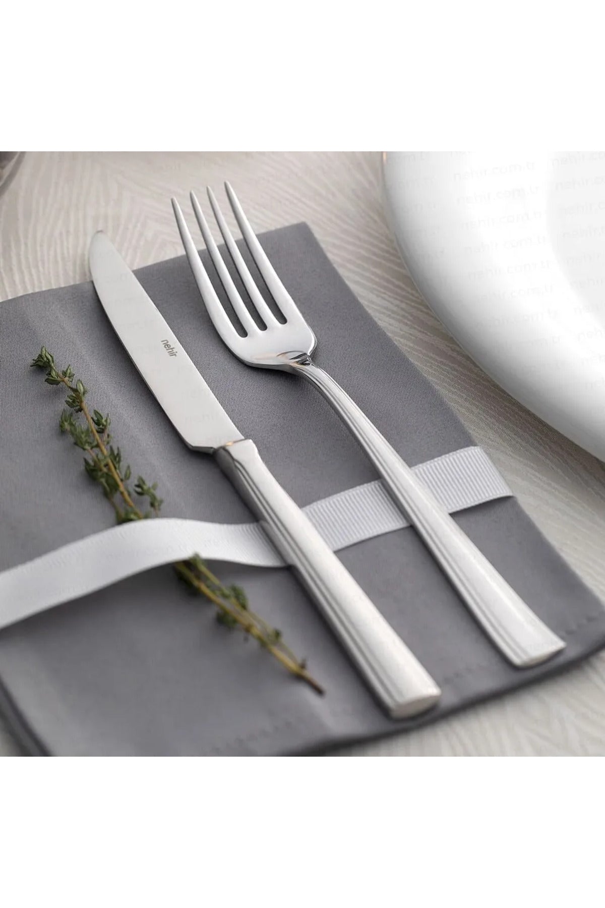 Nehir katre Plain 36 Piece karton Boxed Flatware Set 18 10 304 1 kalite - MALLTURK