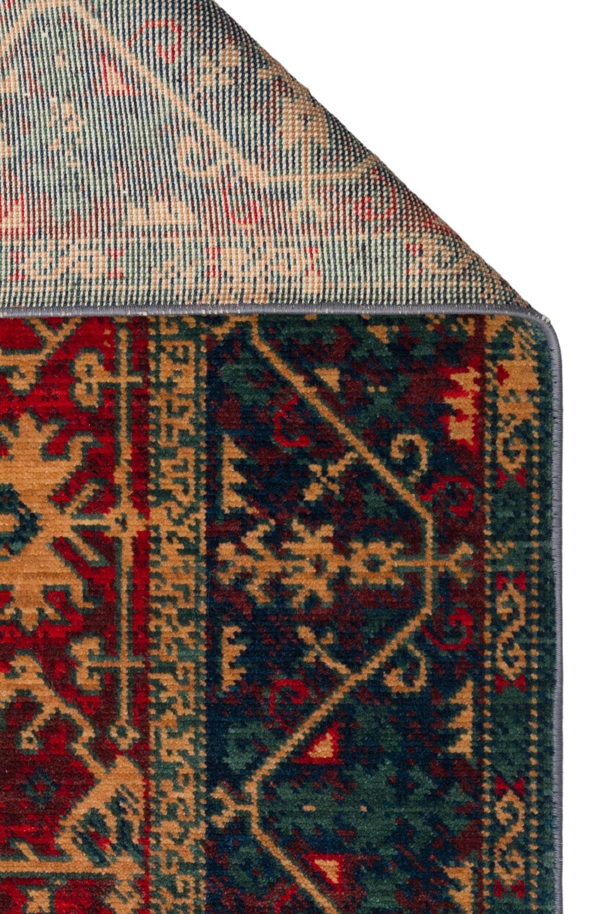 Nesem Rug Boutique EKOHALI Kadim KDM 09 Red Vintage Anatolian Motifs Featuring New Zellanda Wool with Produced Handcrafted - MALLTURK