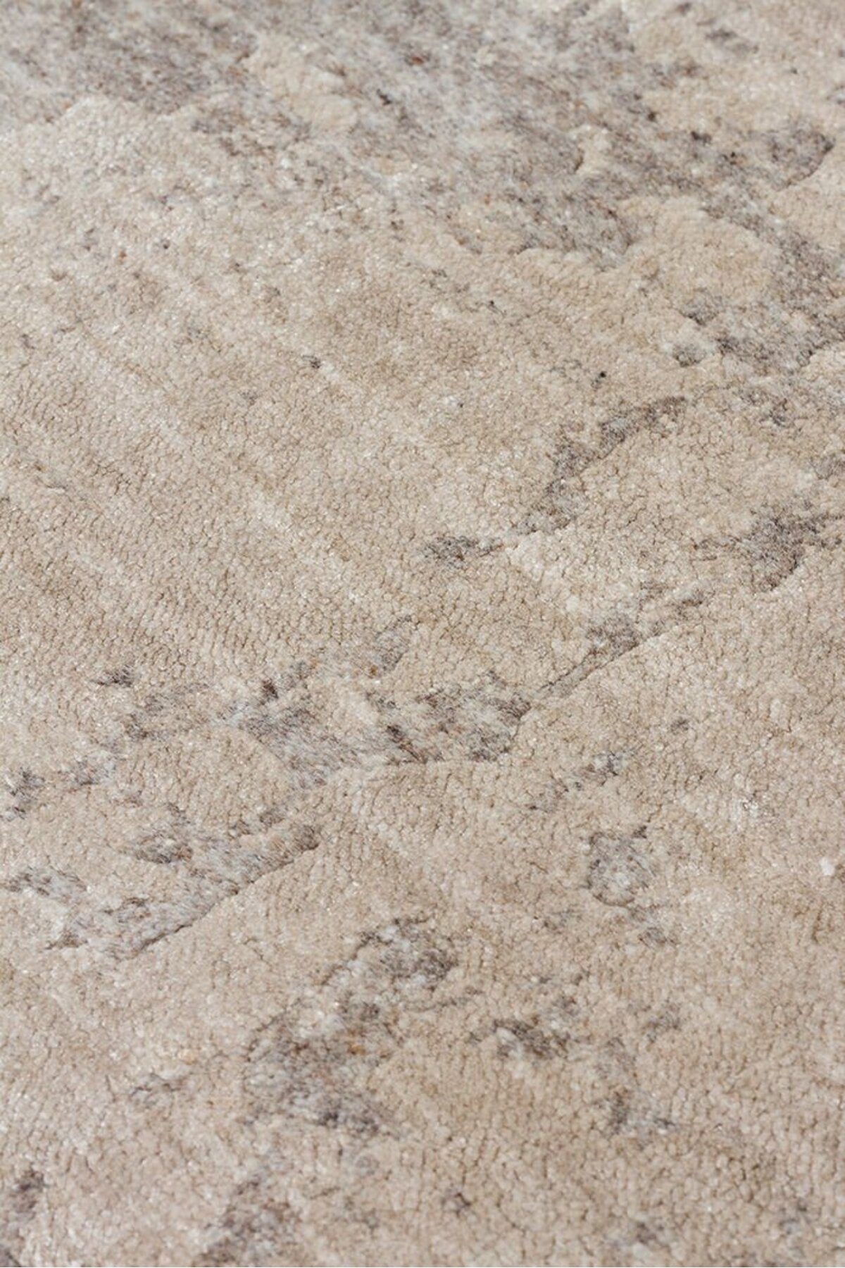 Kalesta Rug Grace Grey, Self-Patterned Pattern Wool, Viscose and Cotton Blend Pattern Elegant Living Room Rug - MALLTURK