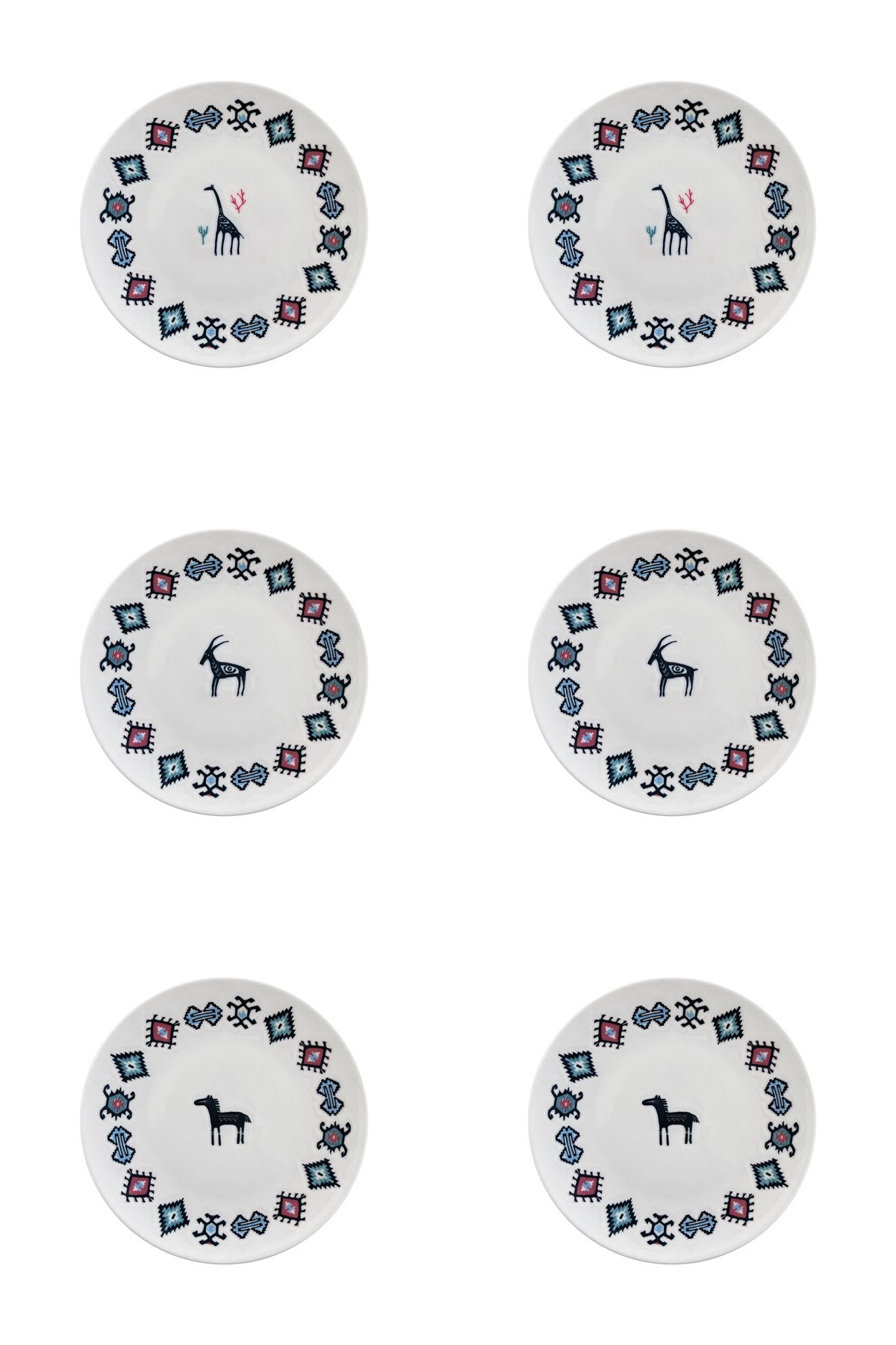 PORSER Porcelain Hitit Servis Plate Set 26cm 6 Parca TVL6SRVPRS1241 - MALLTURK