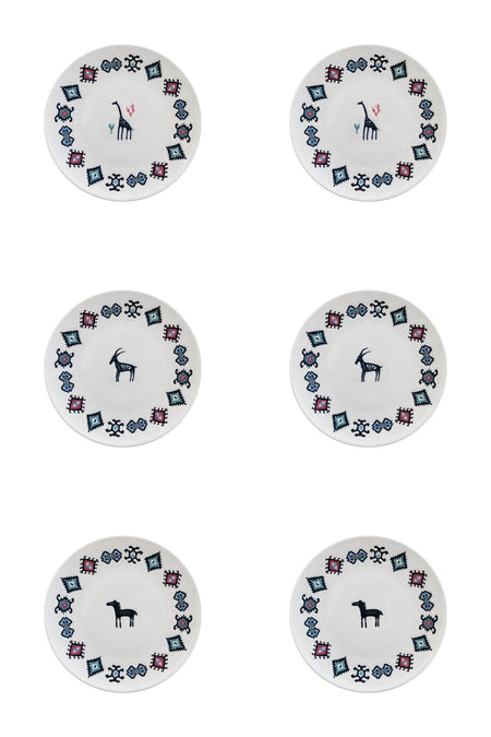 PORSER Porcelain Hitit Servis Plate Set 26cm 6 Parca TVL6SRVPRS1241 - MALLTURK