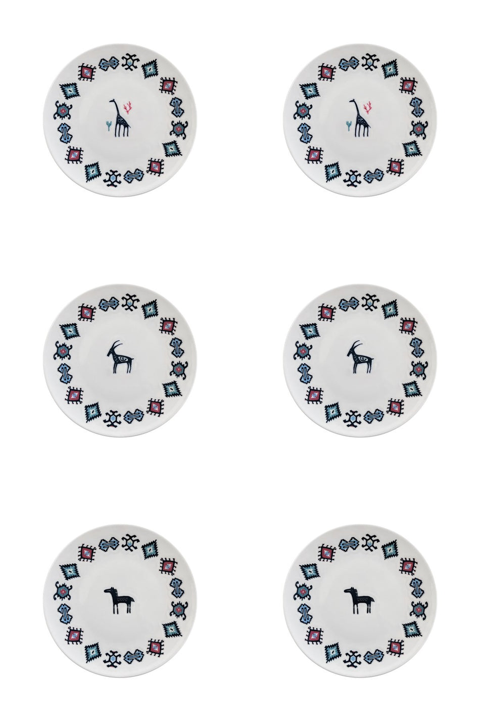 PORSER Porcelain Hitit Servis Plate Set 26cm 6 Parca TVL6SRVPRS1241 - MALLTURK