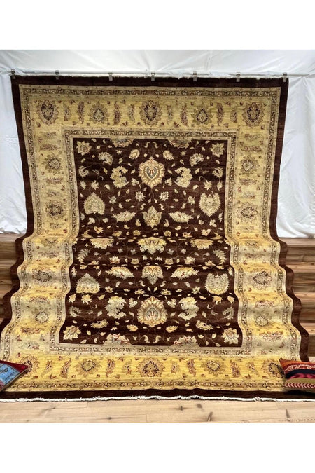 SIRVAN Rug Hand-Woven AFGAN Usak Rug - 283 x 379 - MALLTURK