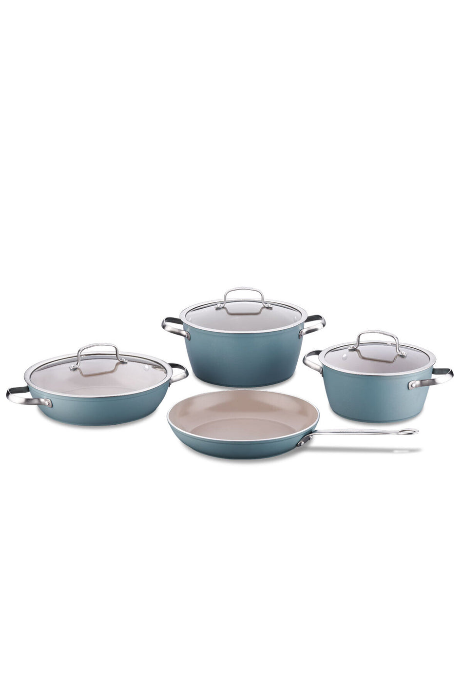 KORKMAZ Nea Sera 7 Piece Minta Cookware Set