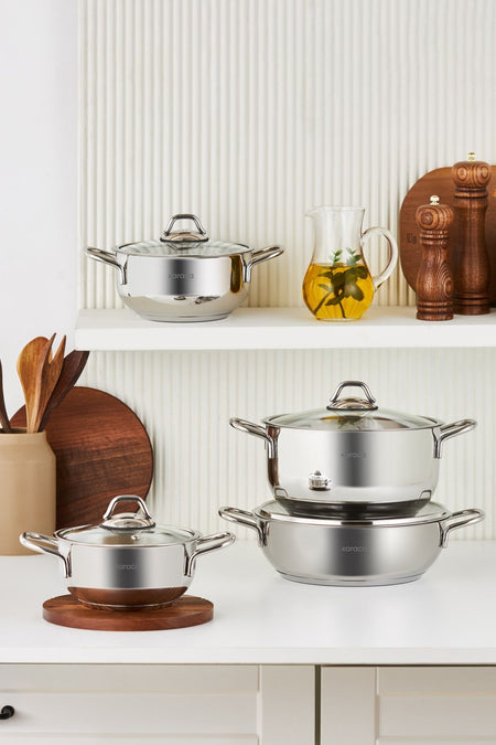 Karaca Fulya 8 Piece Cookware Set - MALLTURK