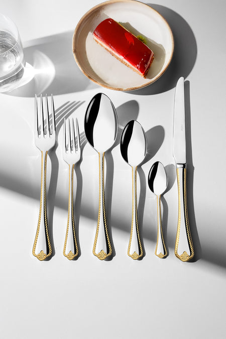 Nehir fulya altin Plain 6 Place Setting 36 Piece Boxed Flatware Set - MALLTURK