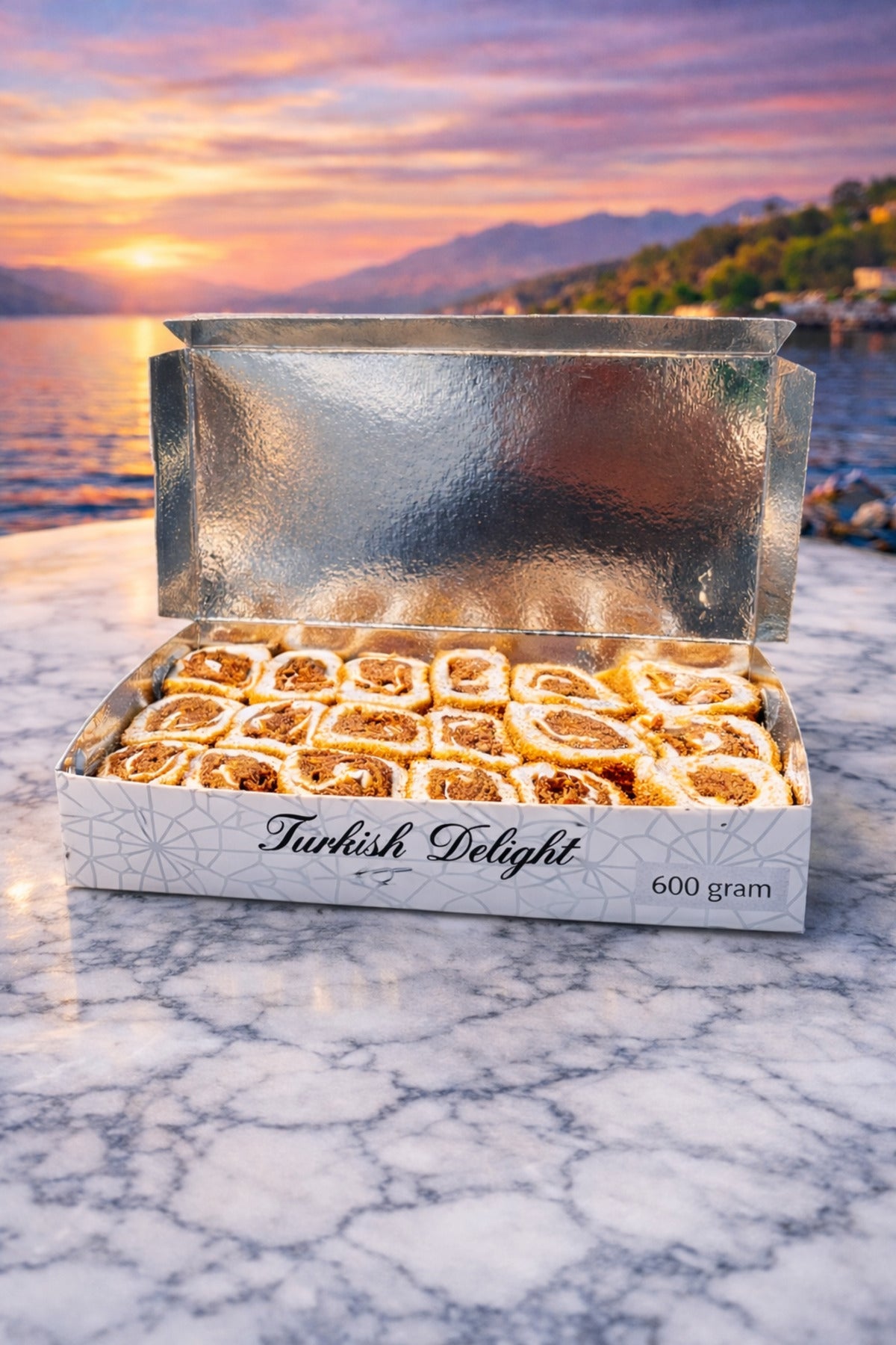 forevers gercek lotuslu citir baklavali Rolled Turkish Delight 600 g - MALLTURK