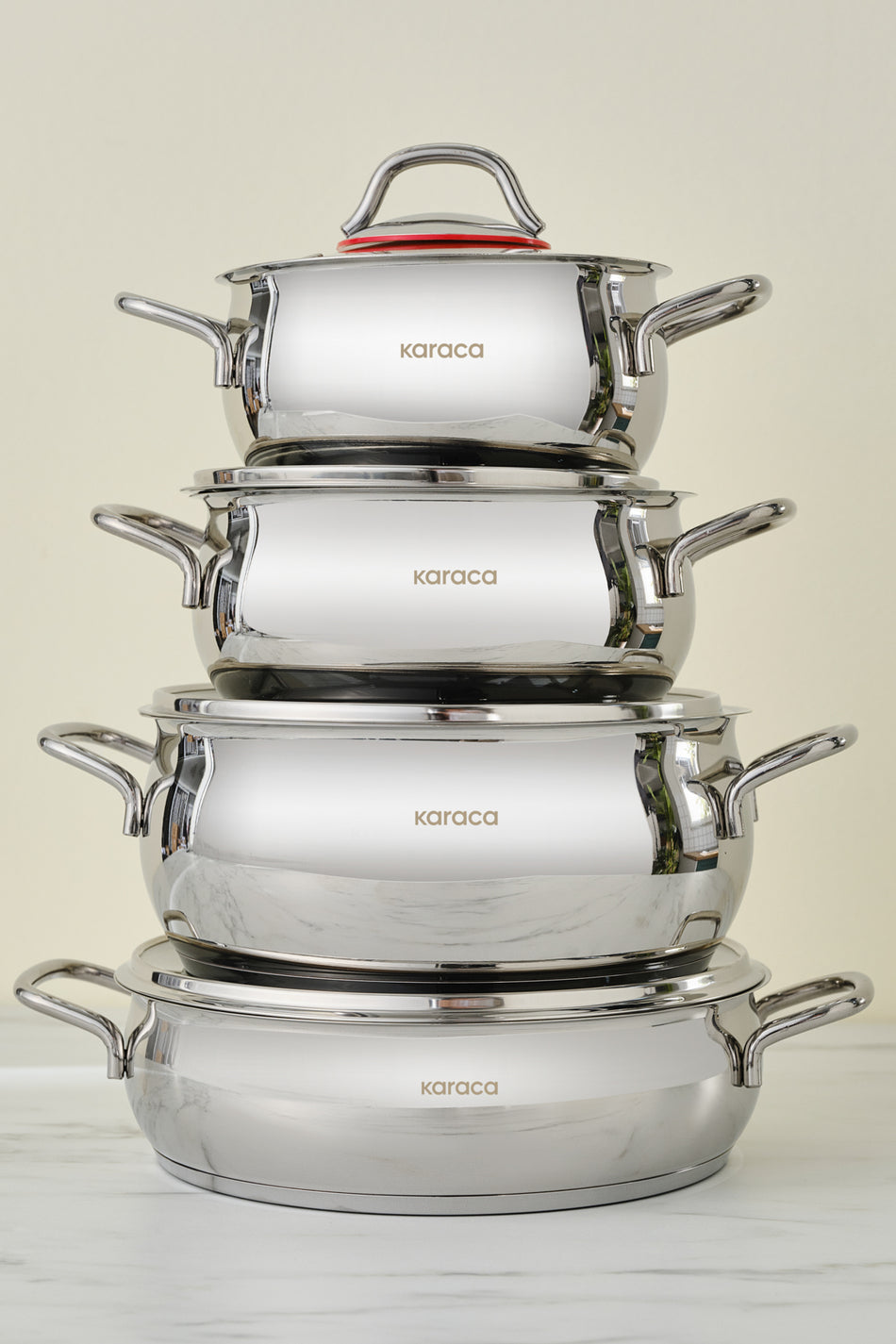 Karaca Emirgan Induction Compatible 8 Piece Cookware Set - MALLTURK