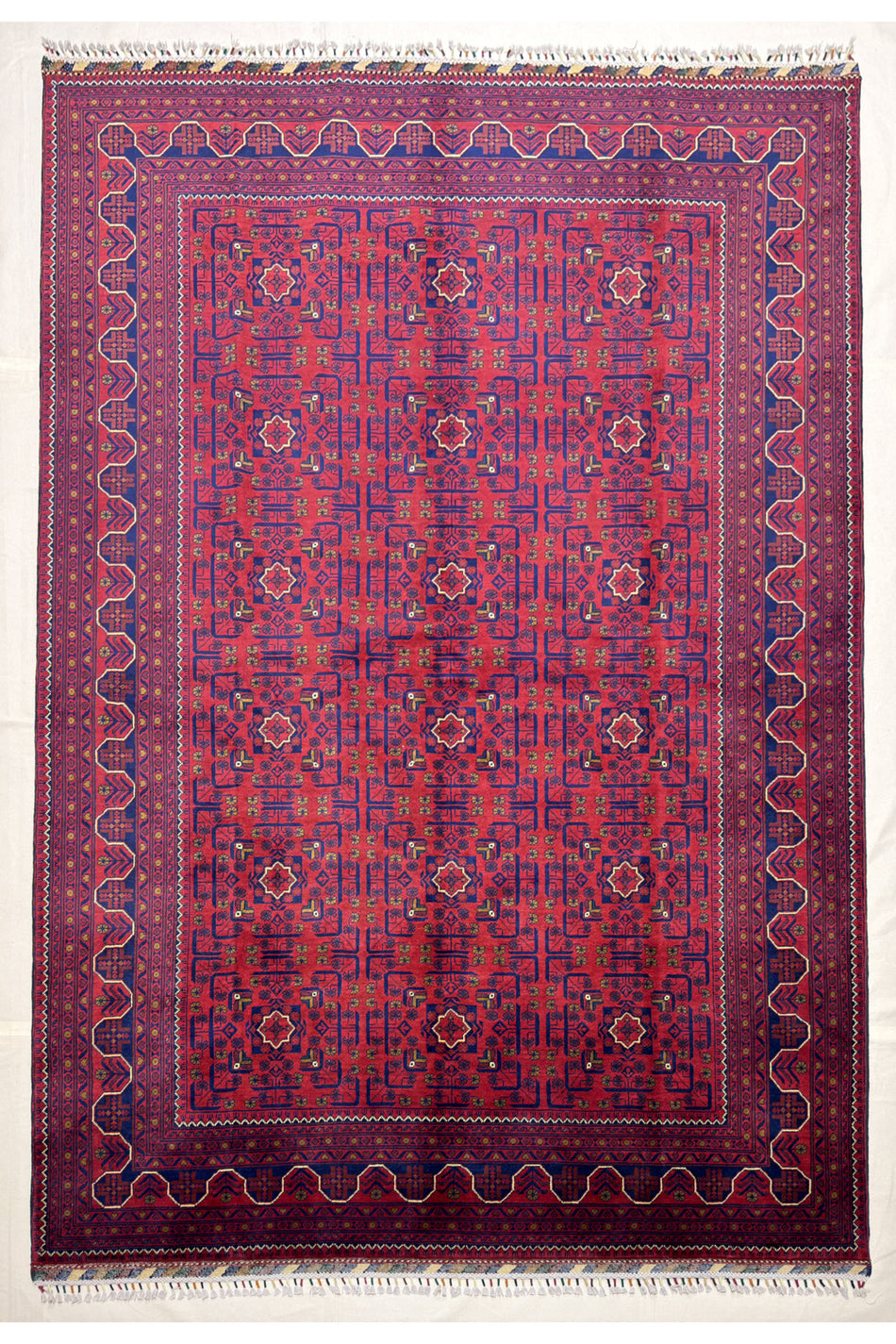 Afghan Rug Hand-Woven 6 Meter Bilicik Design 100% Wool Natural Dye Handicraft