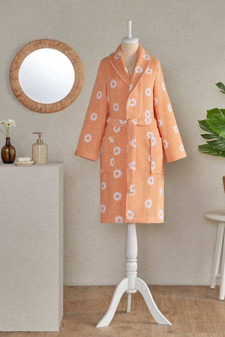 Ozdilek FLORETTA Daisy Shawl Collar Bathrobe - MALLTURK