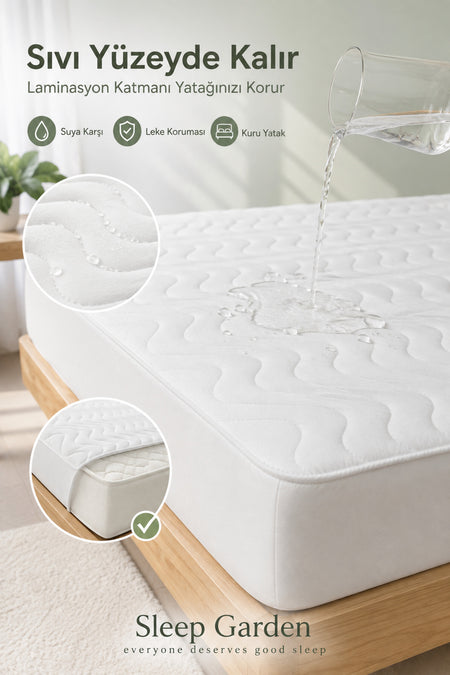 Sleep Garden Waterproof Cotton Quilted Fitted Mattress Protector - MALLTURK