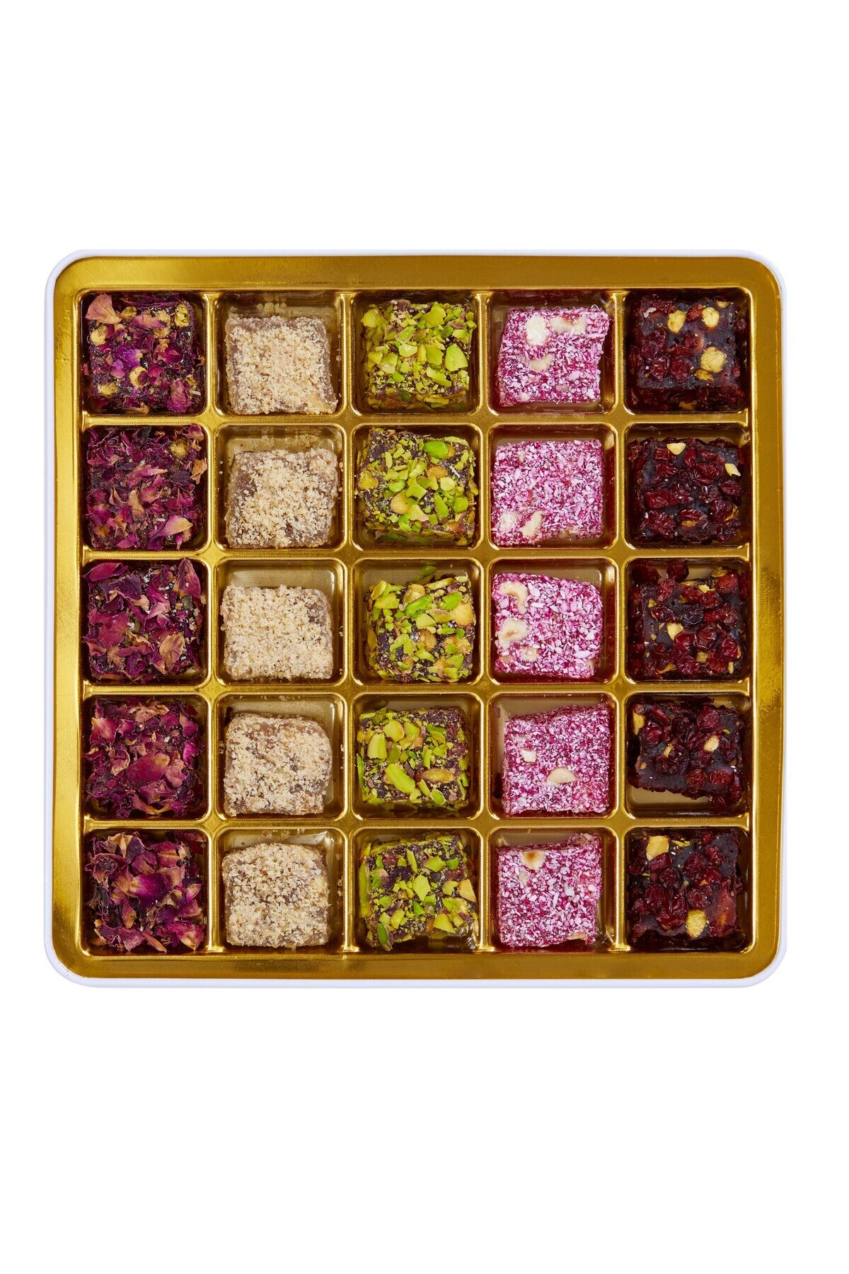 Cerez pazari Gift Box metal kutuda kral Turkish Delight 500g Assorted spesiyal Pistachio Hazelnut and Walnut - MALLTURK