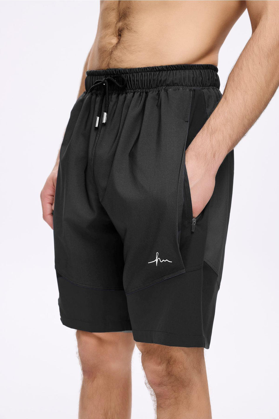Hasema Sportswear Black Men's Short Pool and Beach Shorts 5031